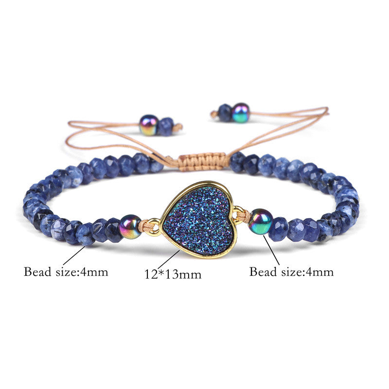 Natural Stone Woven Bracelet Mixed Shape Beads Bracelet Quartz Adjustable Rope Bracelets For Men Women Charm Fashion Jewelry